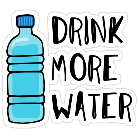 Drink More Water Stay Hydrated Stickers By Cadinera Redbubble