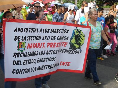 Organizaciones Sindicales Y Sociales En Tepic Realizan Marcha Mitin En