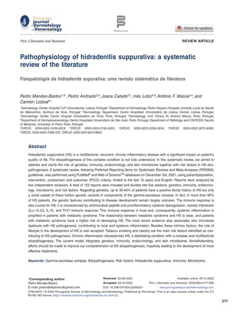 Pdf Pathophysiology Of Hidradenitis Suppurativa A Systematic Review