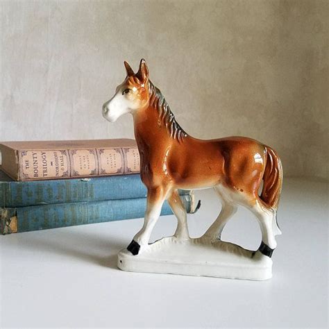 Porcelain Horse Figurine Made In Japan Vintage Porcelain Etsy Horse