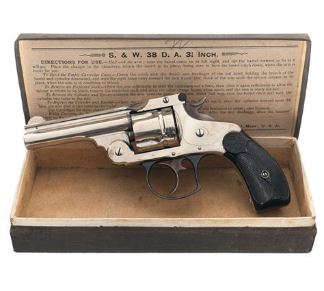 Smith And Wesson 38 Double Action 2nd Model Revolver With Box