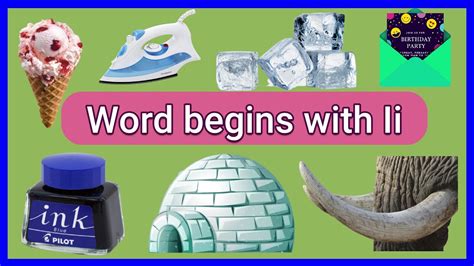 Word Begins With Ii Words That Start With Ii Letter With Picture And