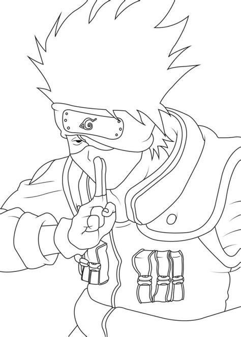 Coloriage de Kakashi Hatake. 44 images sont gratuites à imprimer em