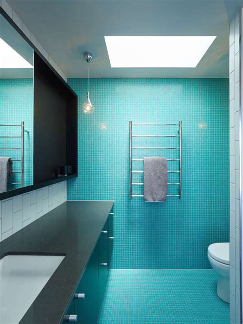 Mosaics on the floor in a small bathroom work too. Bathroom Tile Idea - Use The Same Tile On The Floors And ...