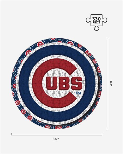 Chicago Cubs Logo Wood Jigsaw Puzzle Pzlz Foco