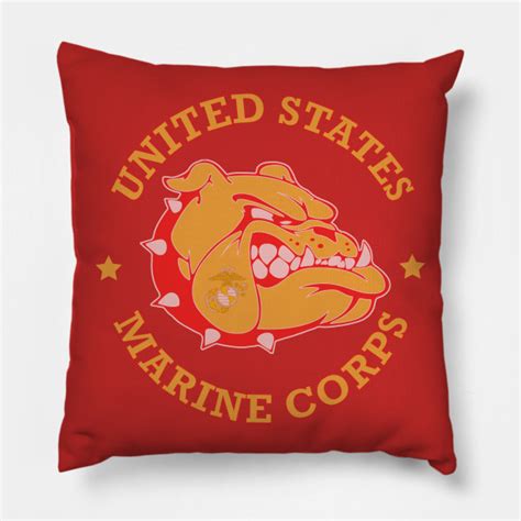 Marine Corps Bulldog Us Marines Bulldog Pillow Teepublic