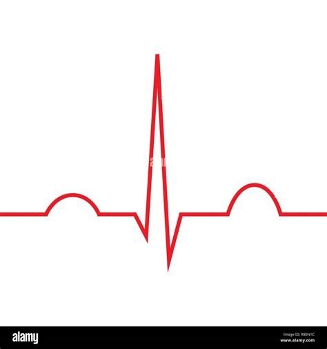 El Ritmo Normal Del Corazón Electrocardiograma E Ilustración Vectorial