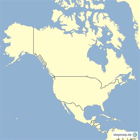 Stepmap Nord Und Mittelamerika Landkarte Für Nordamerika
