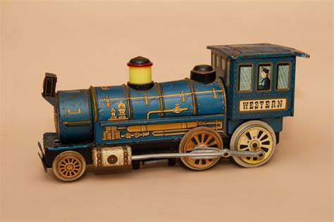 Vintage Western Locomotive Tin Toy Train Engine Japan Battery Powered