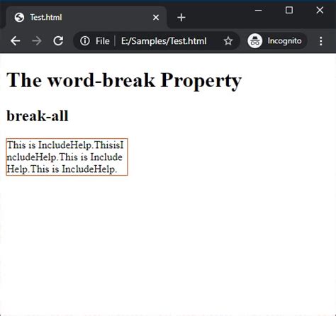 The Word Break Property In CSS
