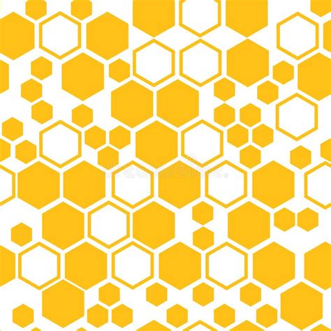 Geometric Seamless Pattern With Honeycomb Vector Illustration Stock