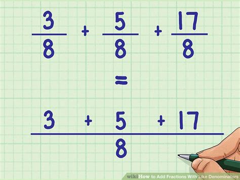 Need help with adding three fractions? How to Add Fractions With Like Denominators: 15 Steps
