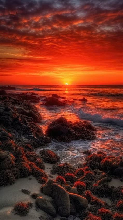 Vibrant Sunrise Landscape Photography For Stunning Wallpapers Stock
