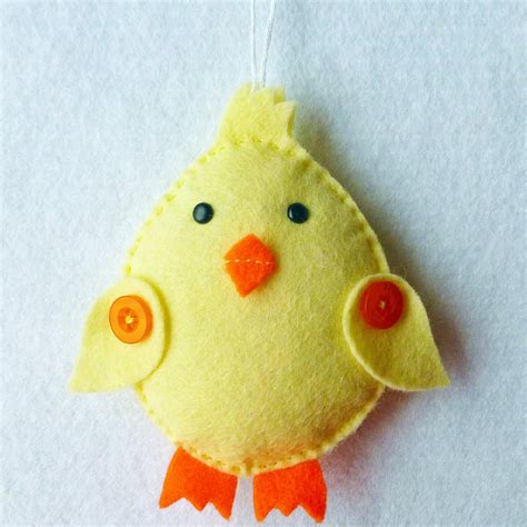 Felt Chick Ornaments Pdf Sewing Pattern And Tutorial Instant