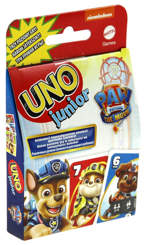 Uno Junior Psi Patrol Sklep Gryplanszowe Pl Gry Dla Dzieci