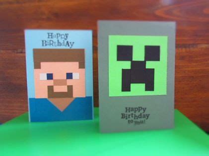 Here's a card for a birthday boy that's a fan of minecraft. STAMPING MEMORIES: Minecraft and Mario Cards | Minecraft ...