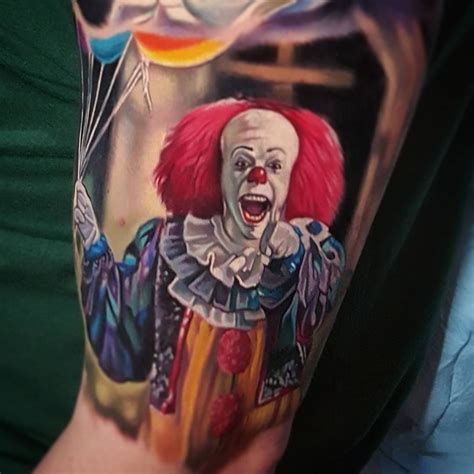 Pennywise Tattoo By Bryan Mareck Pennywise Tattoo Clown Tattoo
