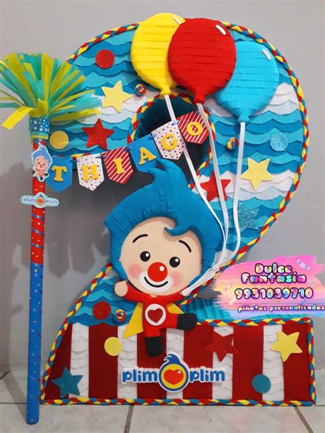 Piñata Número 2 Plim Plim Decoração Festa Circo Festa De Palhaço