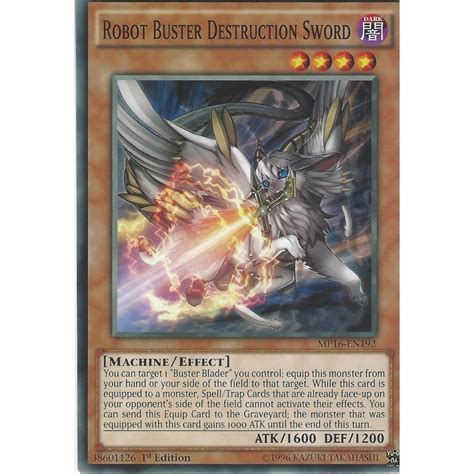 Yu Gi Oh Trading Card Game Yu Gi Oh Robot Buster Destruction Sword