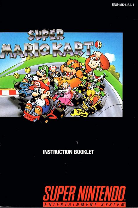 Super Mario Kart Snes Instruction Booklet Super Nintendo Manual Only
