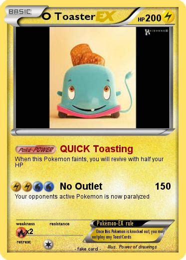 Pokémon O Toaster Quick Toasting My Pokemon Card