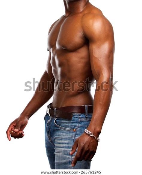Side Portrait Healthy Muscular Man No Stock Photo Edit Now 265761245