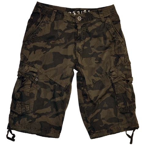 Stone Touch Jeans Stone Touch Mens Brown Camouflage Cargo Shorts