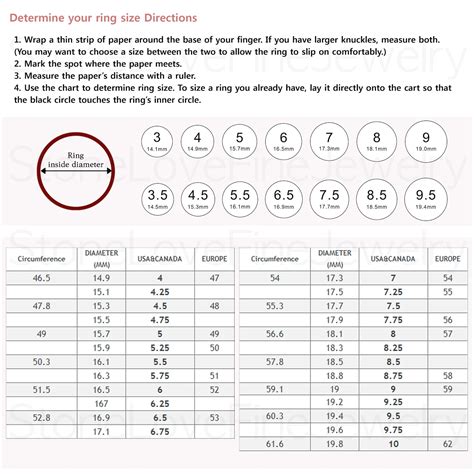 Ring Size Chart How To Measure Your Ring Size At Home Ring Size Guide