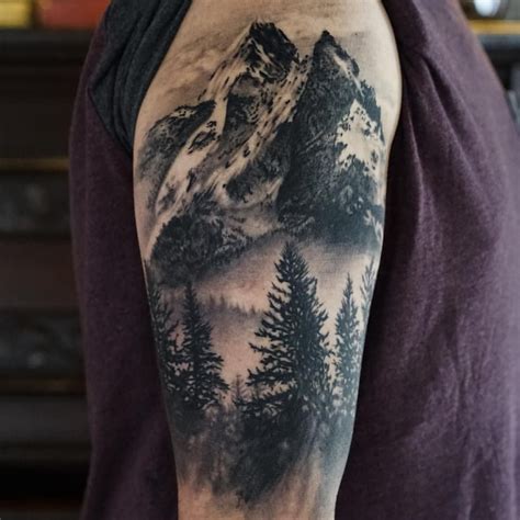You can get the realistic version, but also something more tattoo artist oak adams is specialized in fantastic black and grey tree tattoos. 368 Likes, 11 Comments - Olivier Desrochers (@olirockstattoo) on Instagram: "#mountains #nature ...