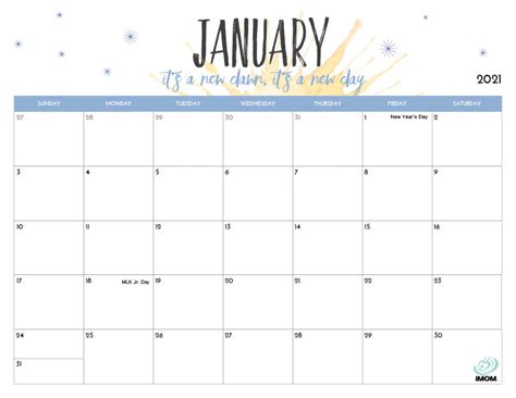 2021 Printable Calendars For Moms Imom