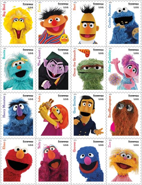 USPS Reveals Additional Stamps For Newsroom About Usps Com Sesame Street Muppets
