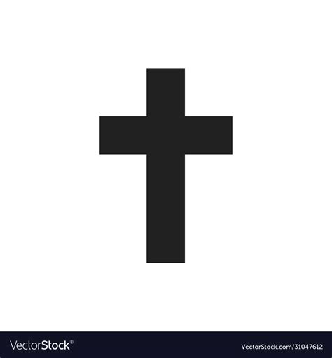 Holy Cross Isolated Icon Christian Cross Church Vector Image