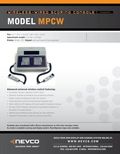 Model Mpcw Nevco