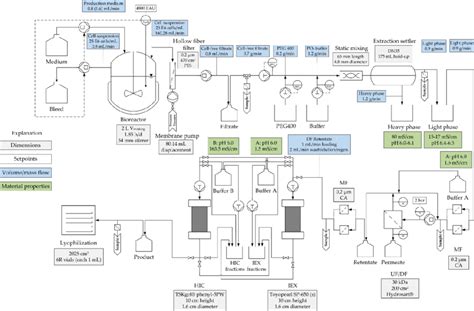 Process Flowsheet Of The Continuous Production Of A Monoclonal