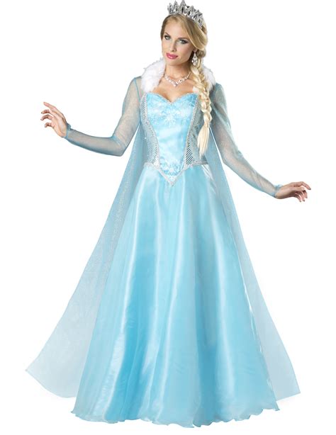 Ce costume de princesse pour femme est entièrement monté sur élastiques. Déguisement Princesse des neiges pour femme - Premium ...