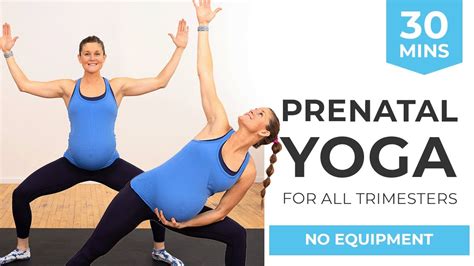 30 Minute Prenatal Yoga At Home All Trimesters No Equipment Youtube