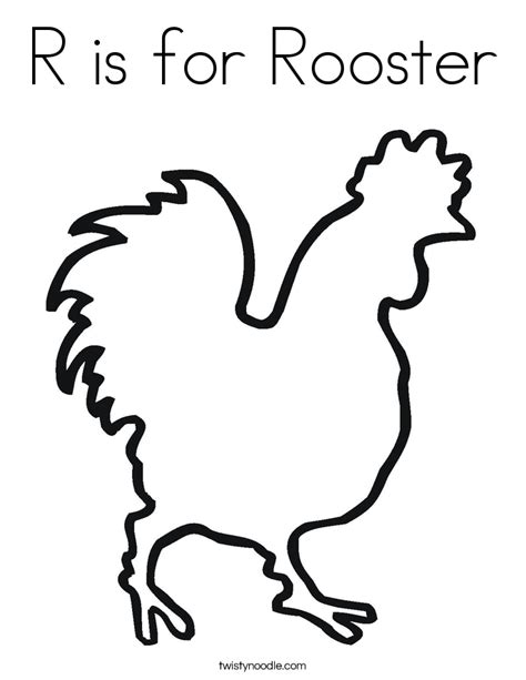 Elke dag worden duizenden nieuwe afbeeldingen van hoge kwaliteit toegevoegd. R is for Rooster Coloring Page - Twisty Noodle