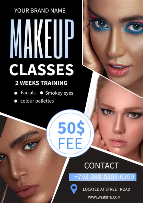 Makeup Classes Flyer Template Postermywall