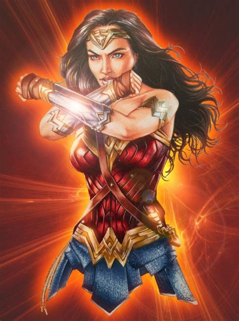 Wonder Woman Gal Gadot In Rhiannon Owenss Dc Color Comic Art