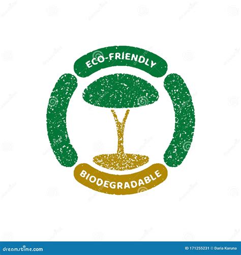 Logo For Biodegradable Materials Preserving A Healthy Environment Eco