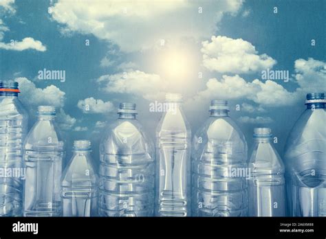 City Of Plastic Bottles And Sunny Sky Stock Photo Alamy