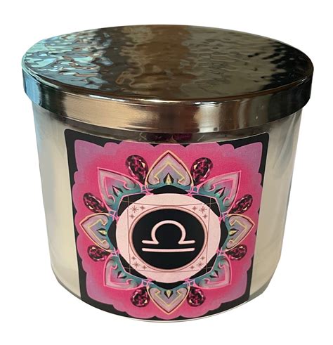 Libra Candle Libra T Crystal Herbal Candle Adorned W Etsy