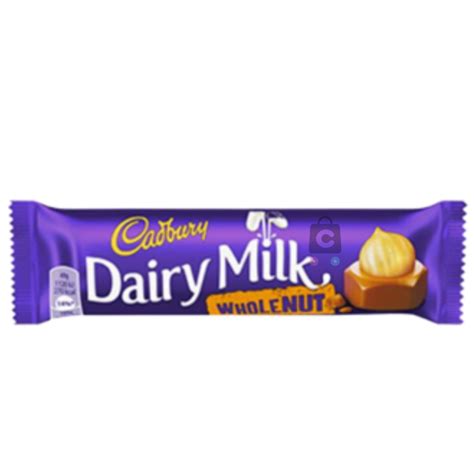 cadbury dairy milk whole nut chocolate 45g chopbox