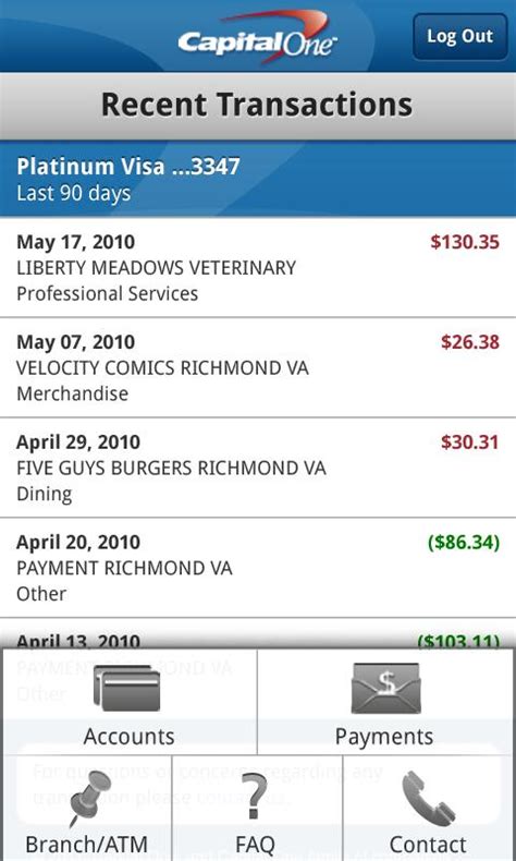 Capital one credit card app. Capital One Releases Android App: Pay Bills, View Recent Transactions, Check Balances