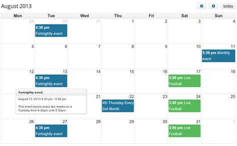 Calendar Event Organiser Docs