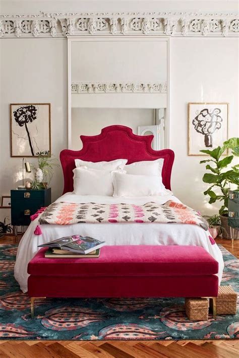 Reader room virtual makeover featuring a moody green master bedroom design. The Visual Vamp | Guest bedroom makeover, Anthropologie ...