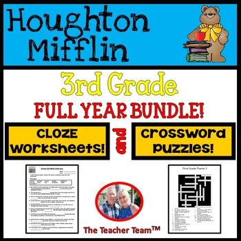 Online learning program anywhere teacher. Houghton Mifflin Reading 3rd Grade Cloze Worksheets ...