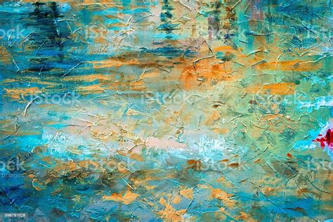 Abstract Oil Paint Texture On Canvas Stock Photo