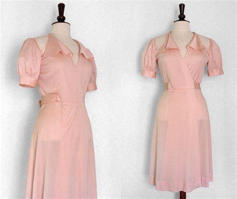 Vintage 1970s Jane Tise For Sweet Baby Jane Pale Peach Knit Wrap Dress