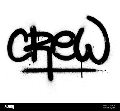 Graffiti Crew Word Sprayed In Black Over White Stock Vector Image And Art Alamy